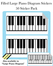 Filled Large Piano Diagram Stickers (Free Shipping!)