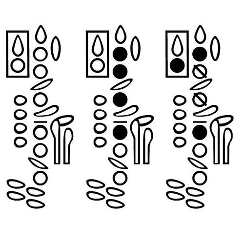 Clarinet Fingering Diagram Font
