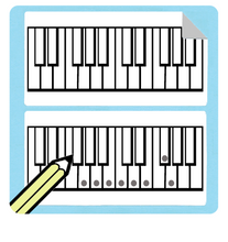 Large Piano Diagram Stickers (Free Shipping!)