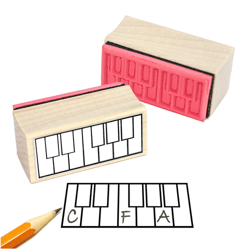 Piano Fingering Rubber Stamp