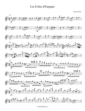 Marin Marais - "Les Folies d'Espagne" for solo flute