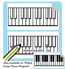 Large Piano Diagram Stickers (Free Shipping!)