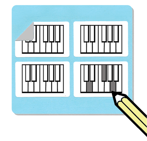 Mini Piano Diagram Stickers (Free Shipping!)